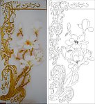 玉兰花 欧式花 线条