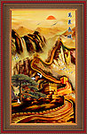 油画 长城