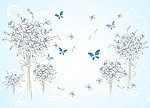 手绘花束花卉大型壁画