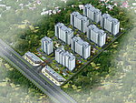 小区住宅鸟瞰