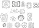 花纹圆形花纹 矢量图