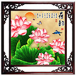 荷花国画