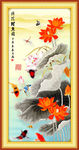 荷花鲤鱼图