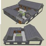 仿古四合院SU草图大师