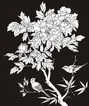 花鸟 牡丹 喜鹊