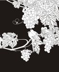 花鸟 葡萄 喜鹊