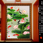 荷花九鱼图（巨幅高清