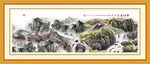 国画山水壁画