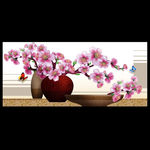浪漫樱花花瓶无框画
