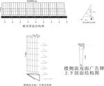 楼顶广告牌广告字施工结构图