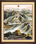 风景画长城