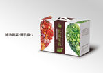 蔬菜水果手提瓦楞盒展开图