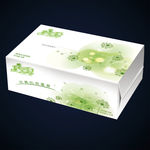 绿色环保商务纸抽包装设计平面图