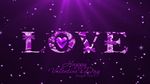 紫色love爱心led视频素材