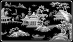 山水灰度图