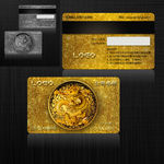 高档VIP服务卡金色龙纹VIP