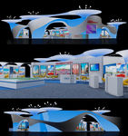 展台3D模型设计 政府展