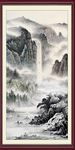 竖幅山水画
