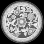 圆形花灰度图