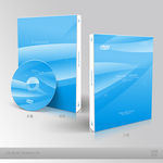 蓝色科技光盘封面设计(展开图)