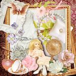 娃娃 公主 首饰 花朵 相框