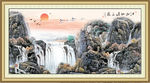 国画瀑布