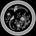 花鸟灰度图