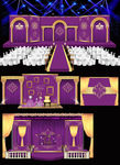 紫配金色欧式婚礼