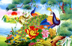 新版花开富贵立体画序列图