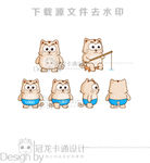 卡通大猫矢量造型图