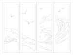 海浪（四联画）
