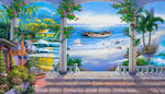 地中海油画