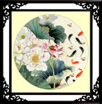 荷花装饰画