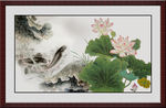 荷花鲤鱼图