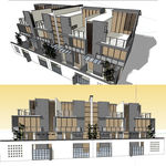 徽派住宅多层建筑草图大师模型