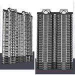 中式高层建筑住宅草图大师SU