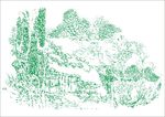 半山草房 风景画