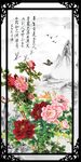 花鸟玄关背景墙