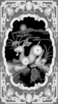 藏式柜子门板方葵兔灰度图