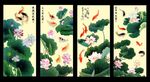 荷花-四屏