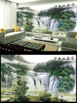 江山如画图电视背景墙