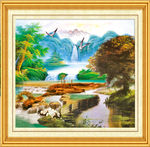 山水画 山水风景