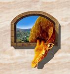 长颈鹿3D墙画