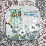 卡通猫头鹰装饰画