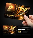 高档金属金色vip会员卡设计