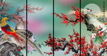梅花四条屏