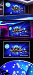 酒吧蓝色DJ音乐墙