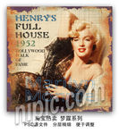 欧美复古玛丽莲梦露电影海报挂画