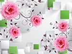3D玫瑰花