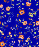 蓝色背景花卉 分层